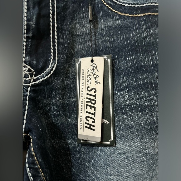 True Luck Mens Jeans Blue Tag Size 32/32 Straight Stretch Denim NWT - Picture 5 of 6